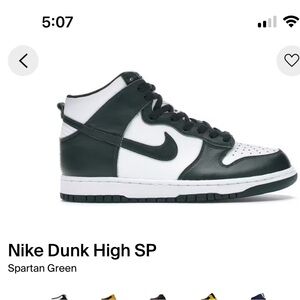 Nike Dunk High SP in Green and White